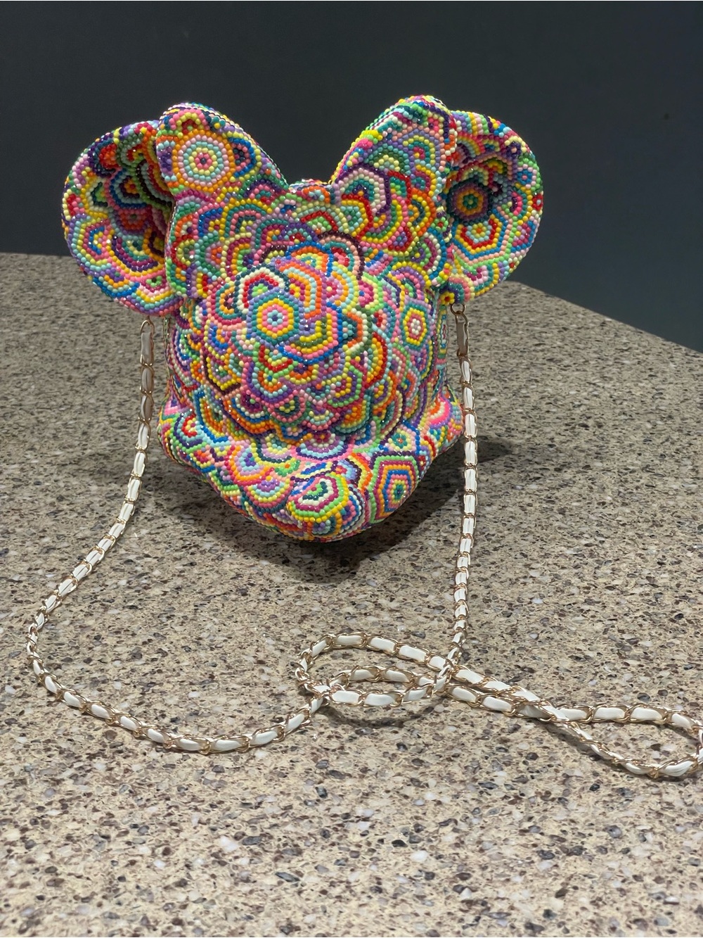 One of a kind* hand bedazzled Minnie Mouse bucket with strap